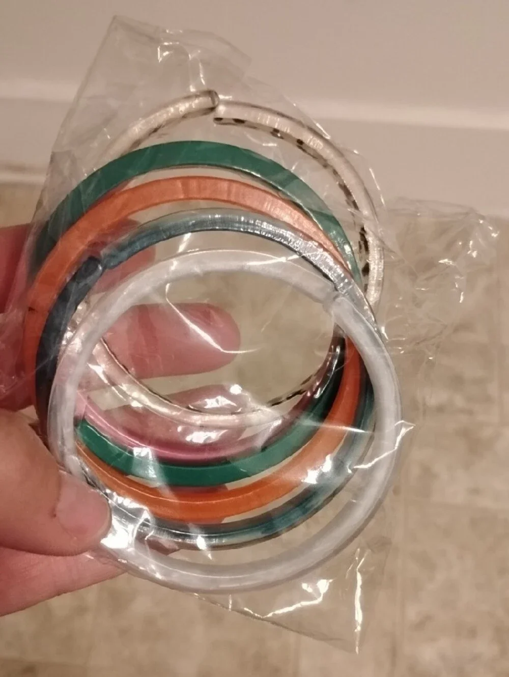 Stackable Bangle Bracelets - Pink, Green, Orange, Teal, White, Leopard